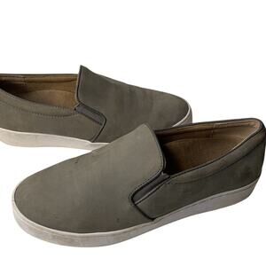 Vionic Gray Leather Suede Slip On Sneakers Women's Size 7.5 TVW4810